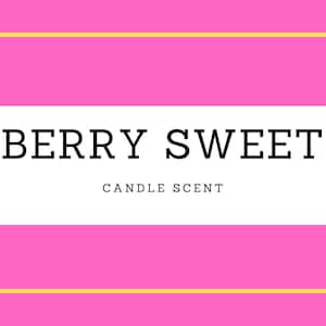 Candela profumata Berry Sweet: cera naturale, aroma fruttato, 12 oz