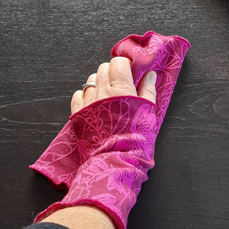 Armstulpen Stulpen, Pulswärmer aus weicher Baumwolle in Pink Bild 1