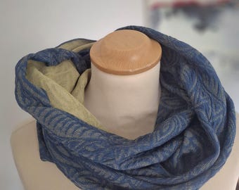 Set of loop and leg warmers in blue, also available separately.