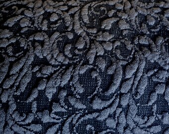 Merino Wool Knit Jacquard Gray Tendrils Toptex