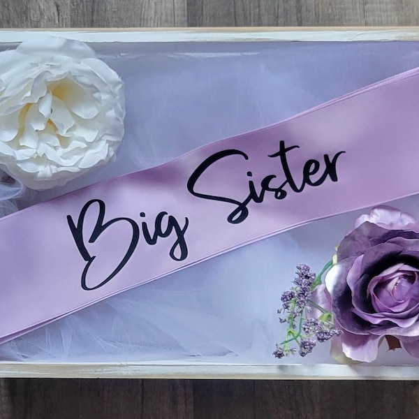 Big Sister Sash, Big Sister to be sash, Baby Shower sash