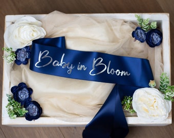 Baby in Bloom Sash - Mommy to Be Sash, Baby Shower Sash, Baby Shower Sashes