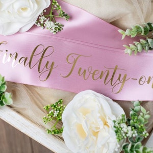 21st Birthday Sash- Birthday Party Sash, Custom Sash, 21st Birthday Gift for Her