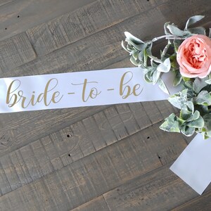 Custom Bridal Sash, Custom Sashes, Bride to Be Sash, Bridesmaid Sash, Bachelorette Sash, Bridal Shower Sash image 2