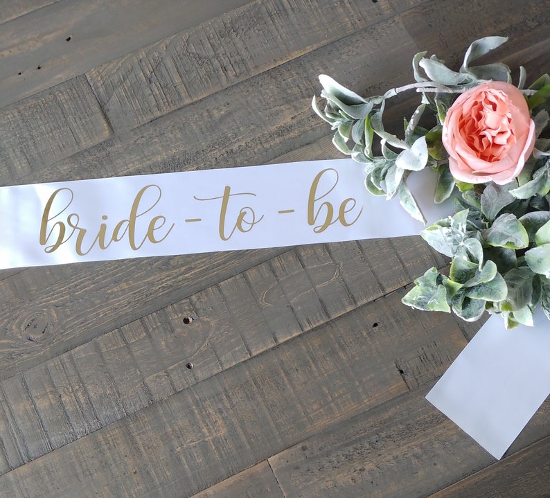 Custom Bridal Sash, Custom Sashes, Bride to Be Sash, Bridesmaid Sash, Bachelorette Sash, Bridal Shower Sash image 2