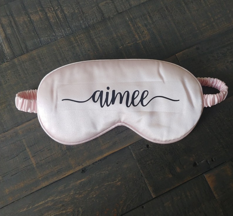 Custom Satin Sleep Masks Personalized Eye Masks Bridal Sleep Etsy