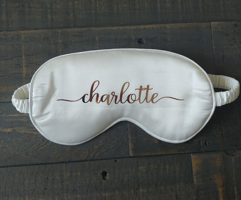Custom Satin Sleep Masks Personalized Eye Masks Bridal Sleep Etsy