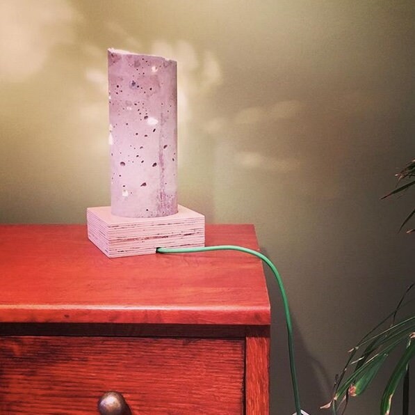 Polished concrete table lamp best sale