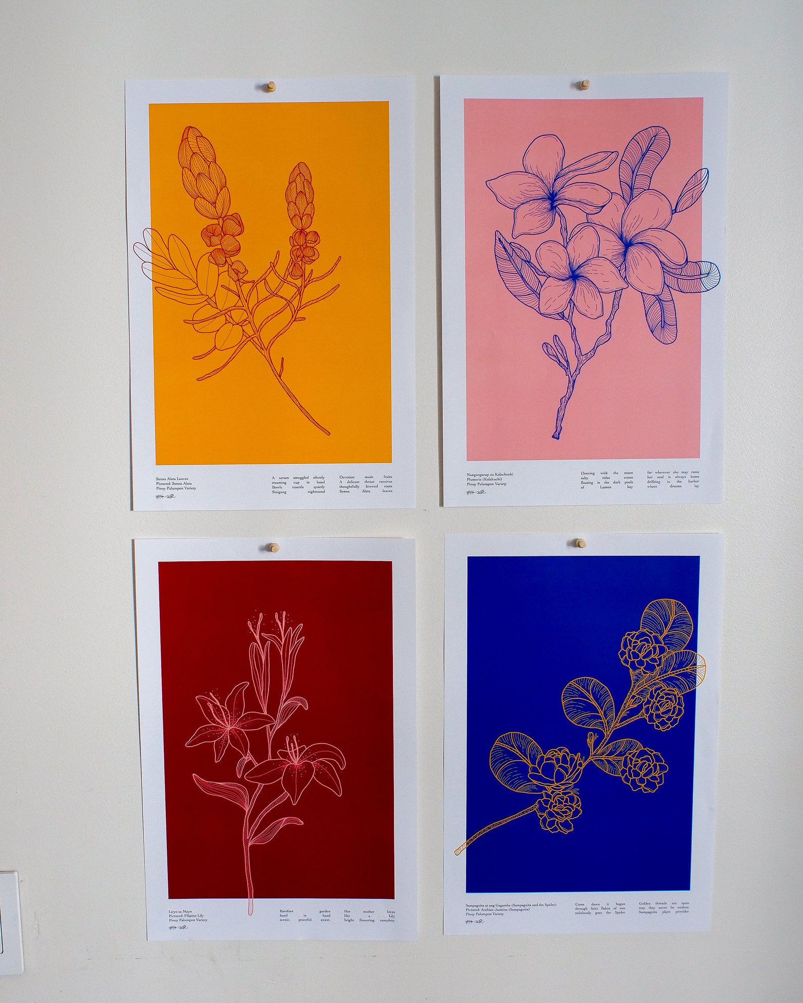 Sampaguita Floral Art Print W/ Poem Etsy