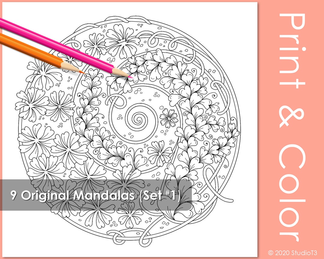 Mandala Coloring Pages // Art Therapy // PDF Pages to Print - Etsy