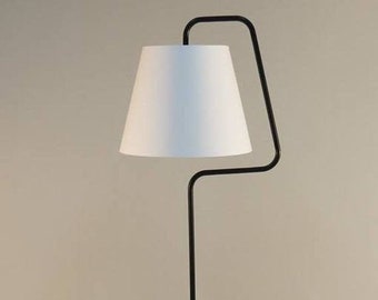 Handmade floor lamp with empire lampshade, made from metal and fabric, different colors of the lampshades,suitable for every home or office