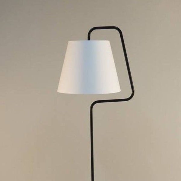 Handgemachte Stehlampe mit Empire Lampenschirm aus Metall und Stoff, verschiedene Farben der Lampenschirme,passend für jedes Haus oder Büro