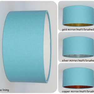 Handmade Sky blue Lampshade,gold,silver,copper,mirror,matt,brushed,Pendant,Hanging,Ceiling,lightshade,metallic lining,interior,home