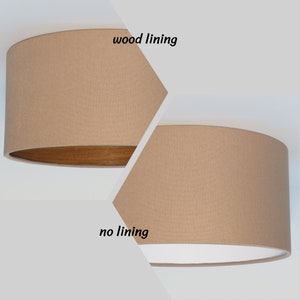 Wood lining, No lining, Handmade Sandy beige Pendant lamp,Hanging lamp,Ceiling lamp,drum,lightshade foil,lining, home decor, interior