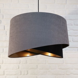 Handmade hanging lamp, Ceiling lamp, 50 cm, 20&quot;, Lampshade, gold, silver, copper, matt,Pendant, lightshade, metallic lining, interior, home