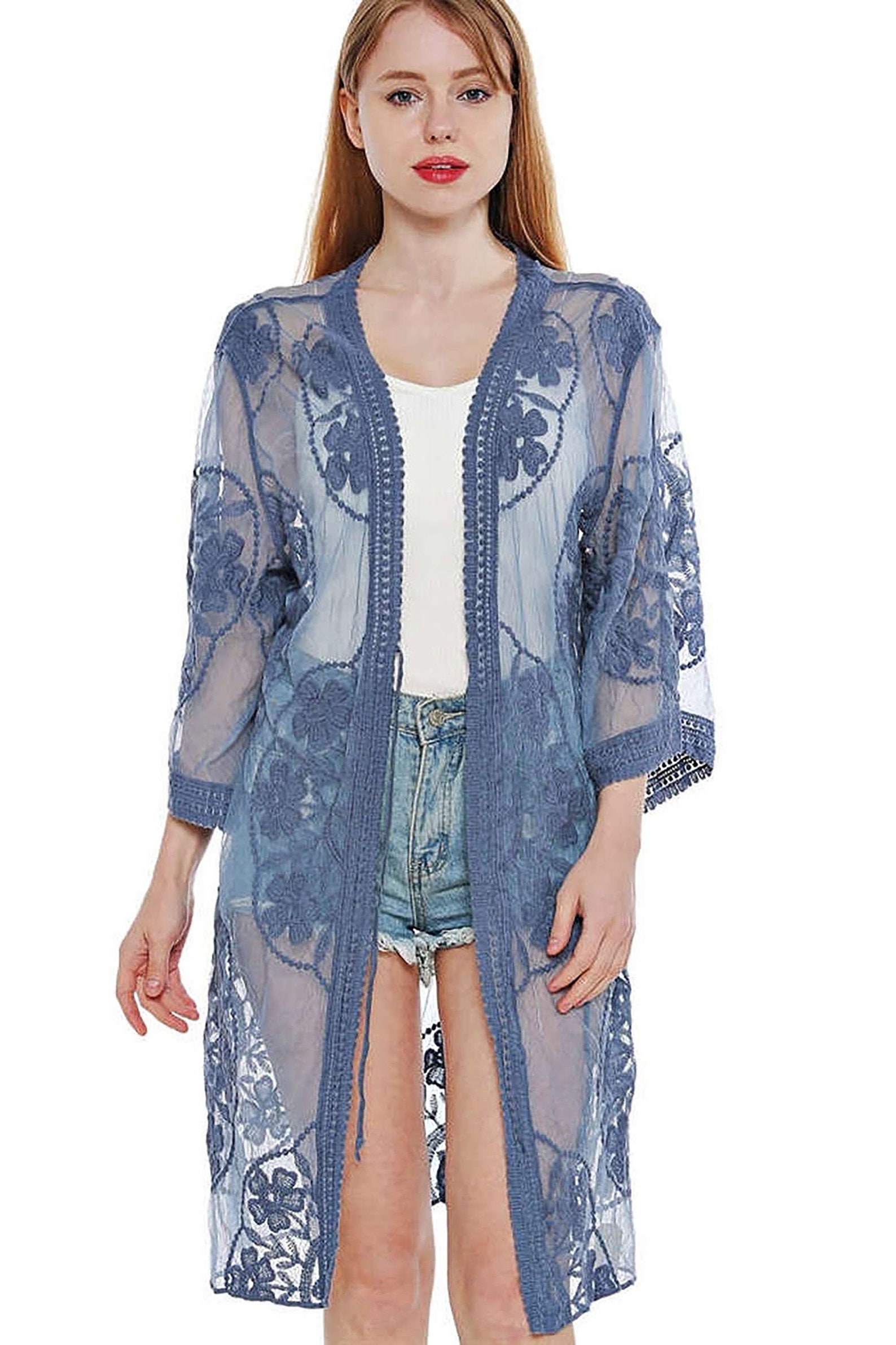 Lace Kimono Jacket Vintage Style High Quality Lace Cover Up - Etsy