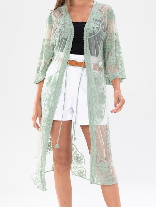 Lace Wrap Kimono Jacket