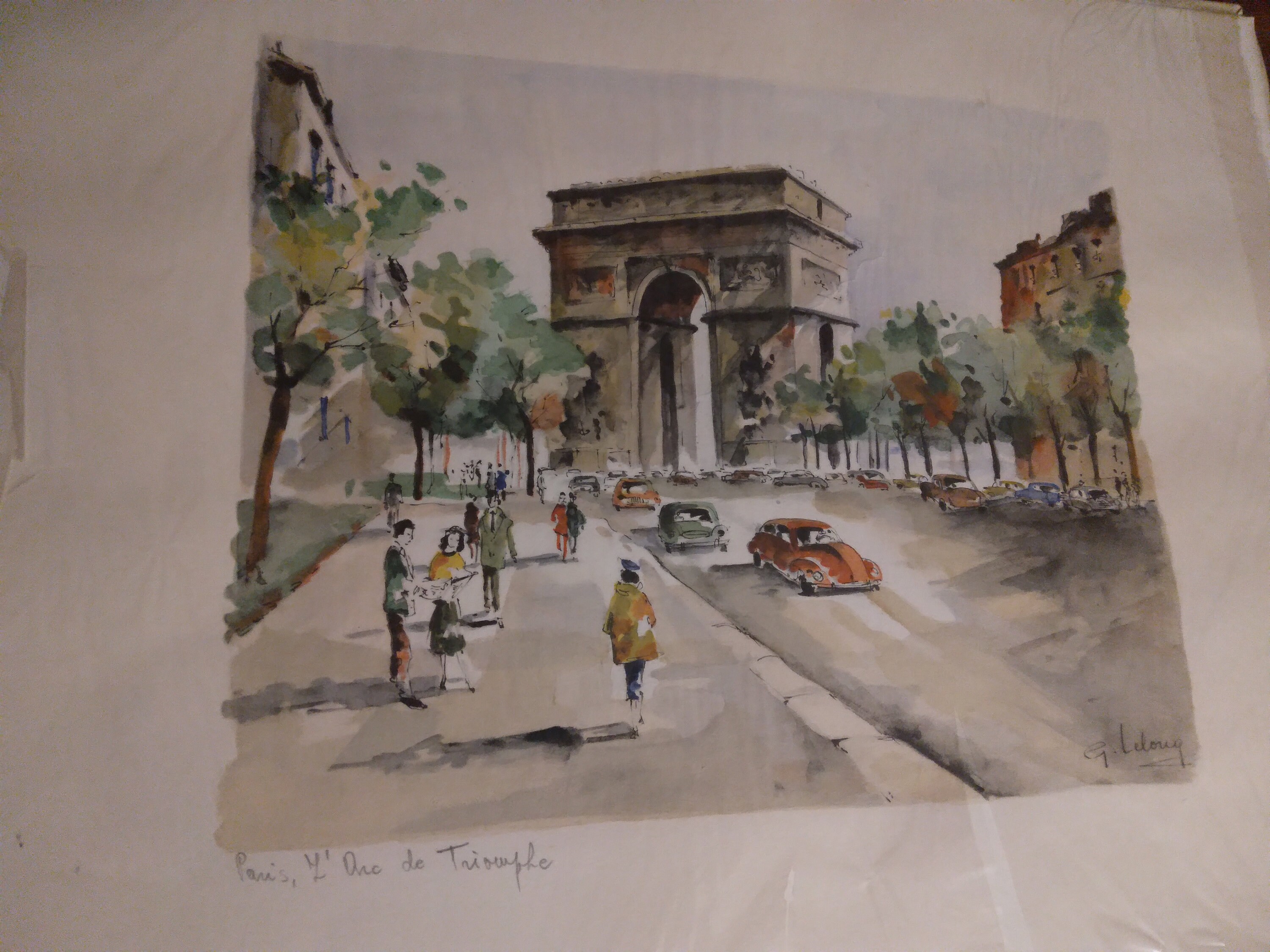 Vintage Watercolor Paintings by G Lelong Lot of 4 - Etsy