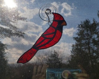 Stained Glass Cardinal