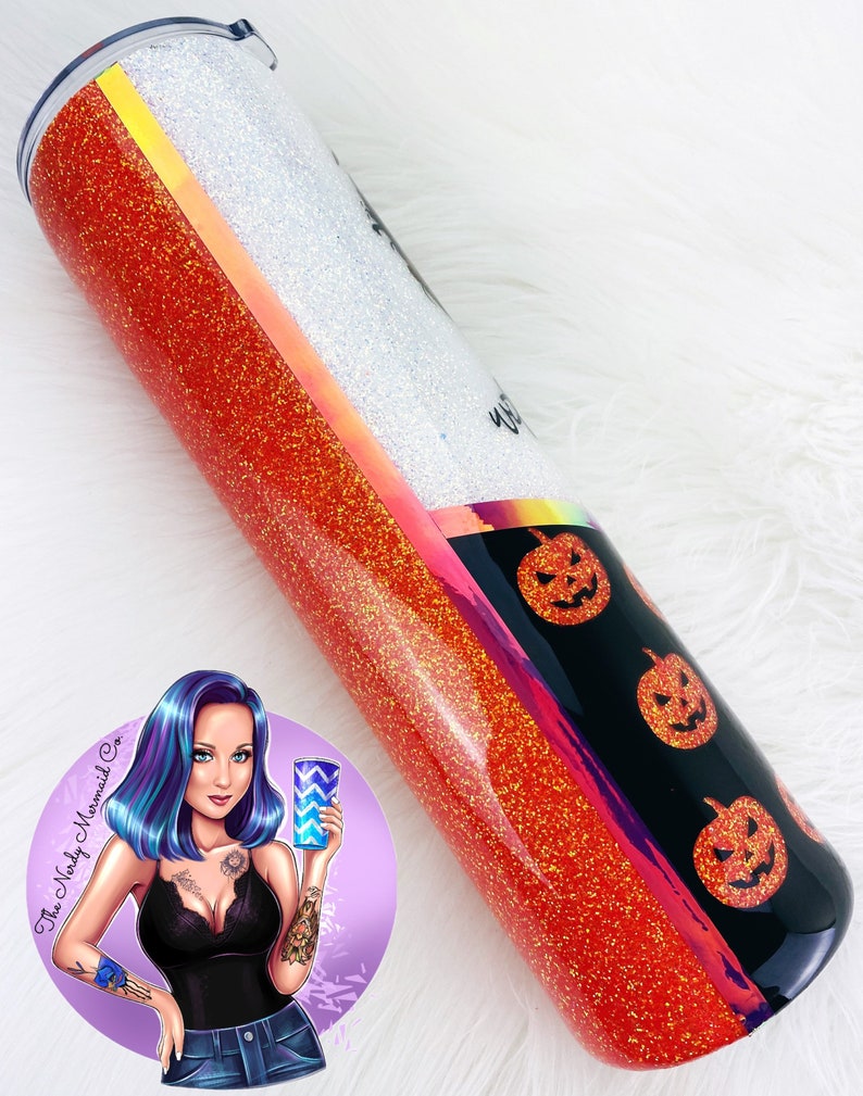 Halloween tumbler witch tumbler glitter tumbler Halloween Etsy