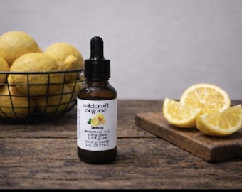 Organic Lemon Essential Oil | Cold Pressed, Furocoumarin Free (1 oz)