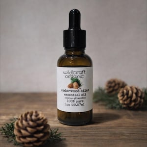 Organic Cedarwood Atlas Essential Oil | 100% Pure, Therapeutic Grade, 1 oz