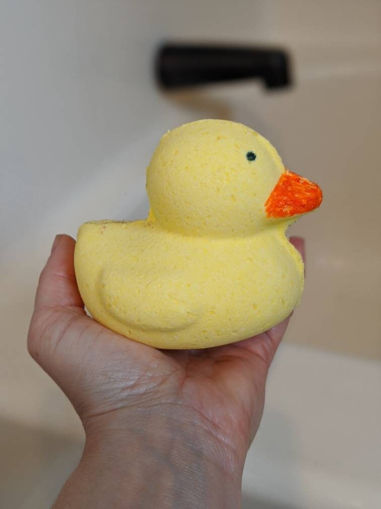 Duck bath bomb surprise rubber ducky inside large bath Etsy