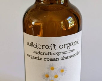 Organic Roman Chamomile Essential Oil | 100 % Pure Organic Roman Chamomile  Oil | Therapeutic Grade Essential Oil | USDA Certified Organic
