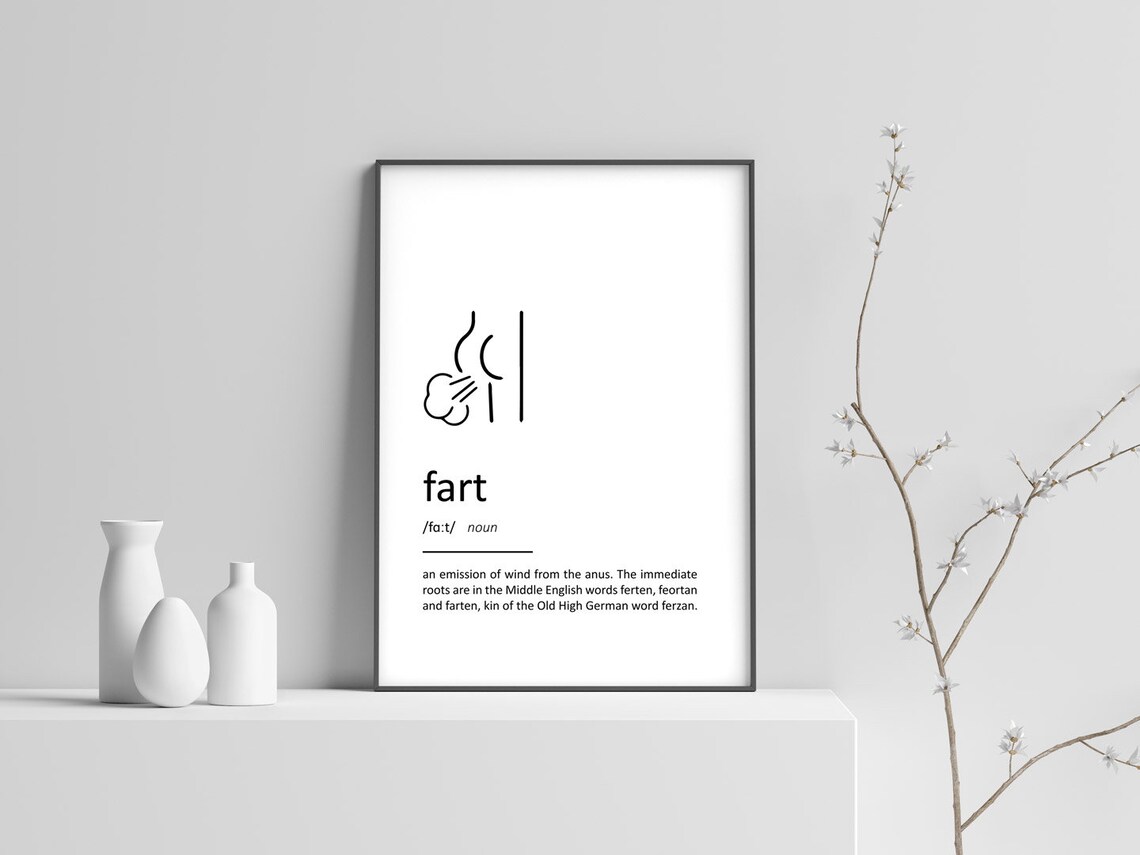 Fart Definition / Printable Wall Art / Downloadable Prints Etsy
