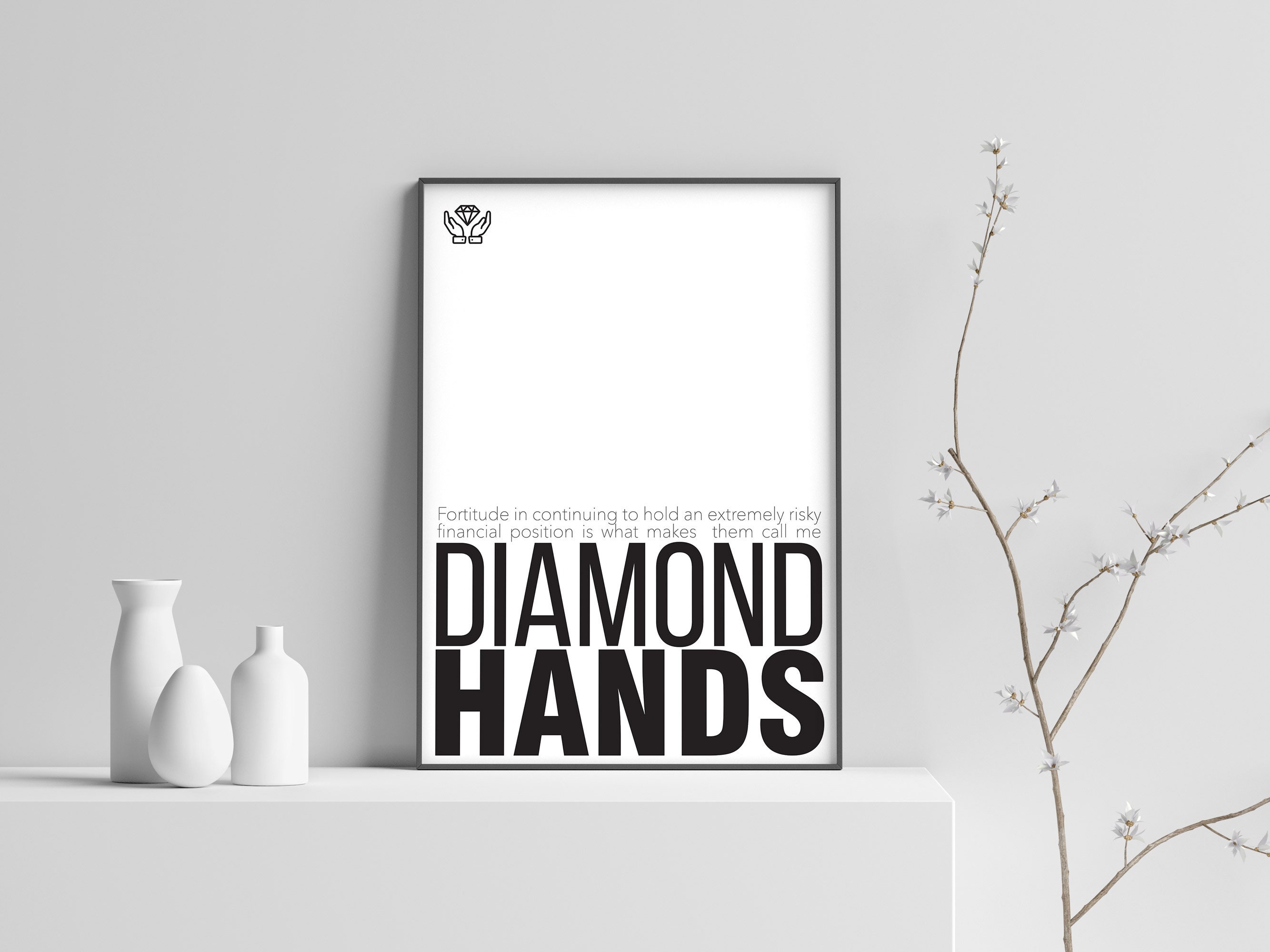 Diamond Hands Definition/ Printable Wall Art / Downloadable Etsy