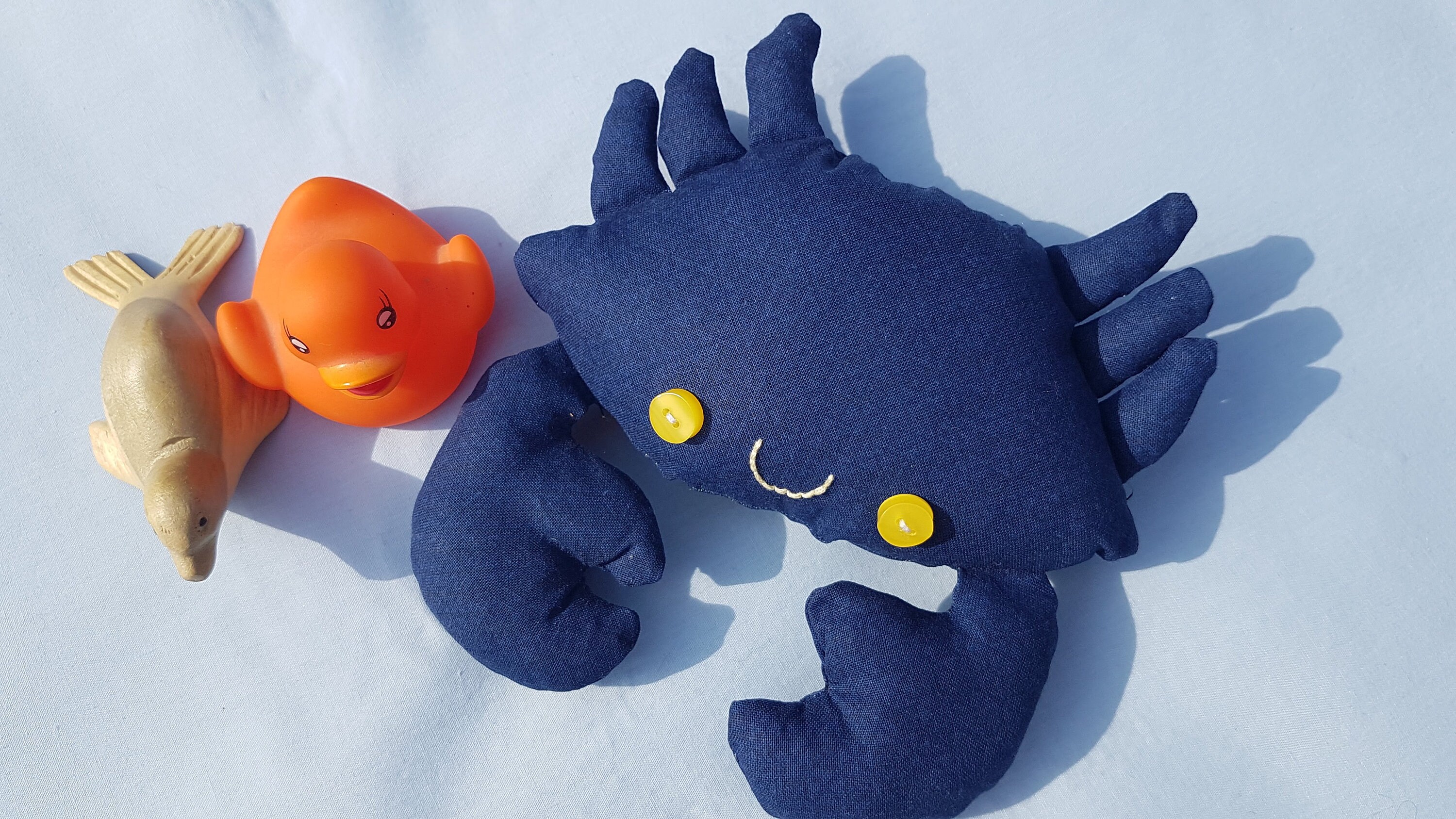 Blue Crab Plush, Baby Toys, Baby Shower Gifts, Ocean Theme Nursery