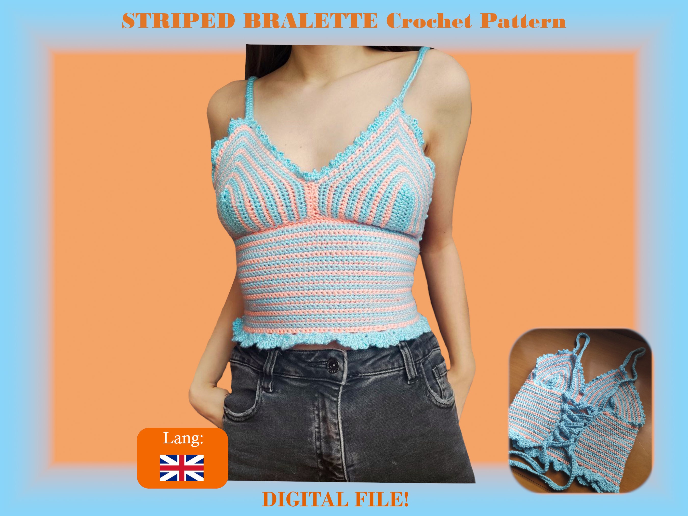 Striped Bralette Crochet Pattern