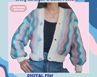 Golvend vest haakpatroon | Rimpelsteek beginnersvriendelijk