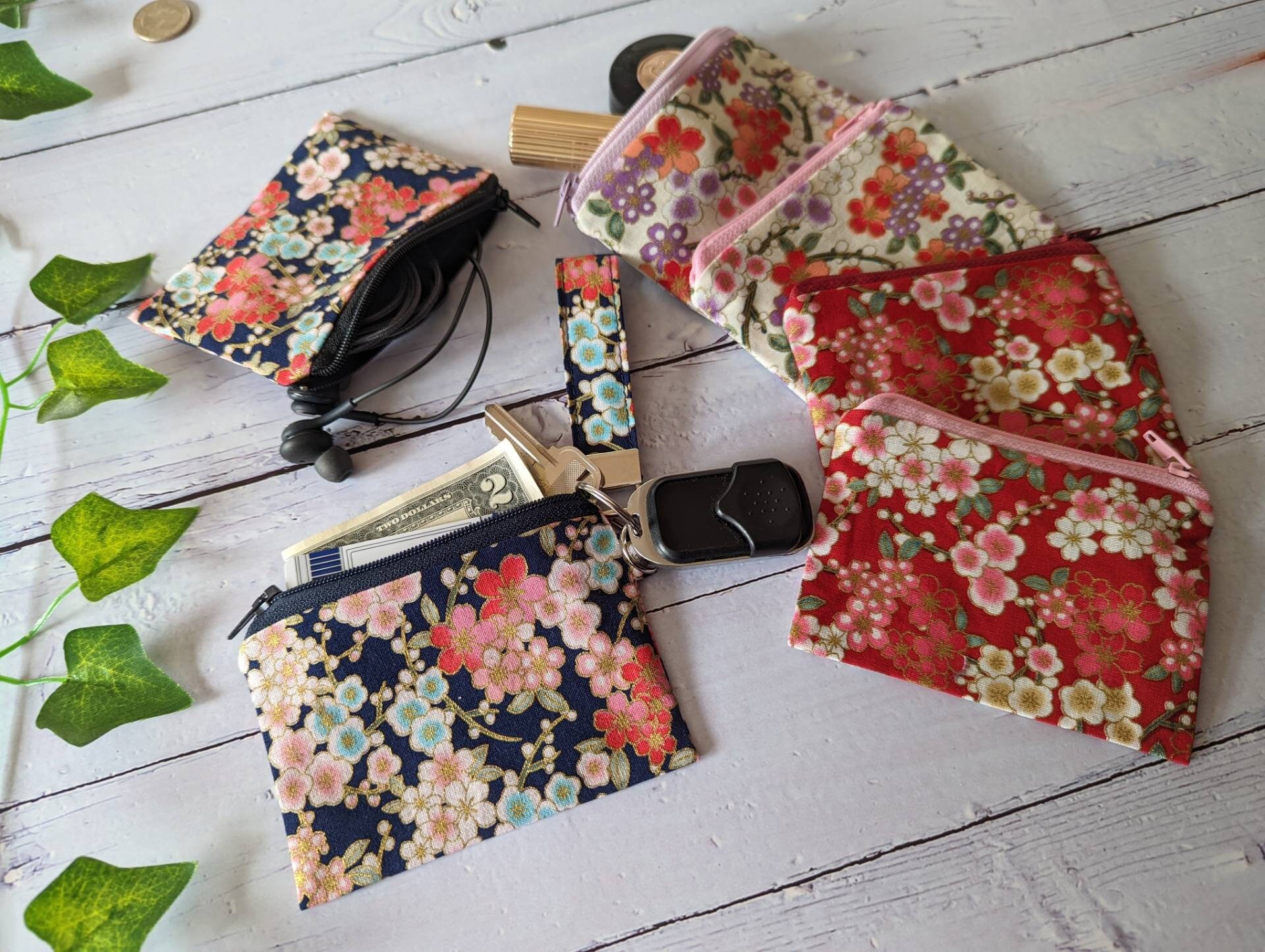 Coin purse Kyoto Nai design traditional kimono small meat bag kiss