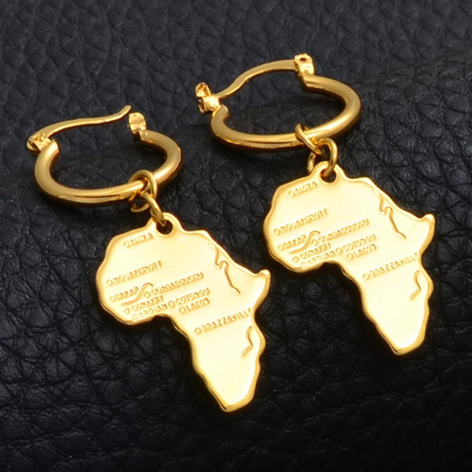 Africa Earring , African Earring ,gold Africa Earrings, Africa Earrings