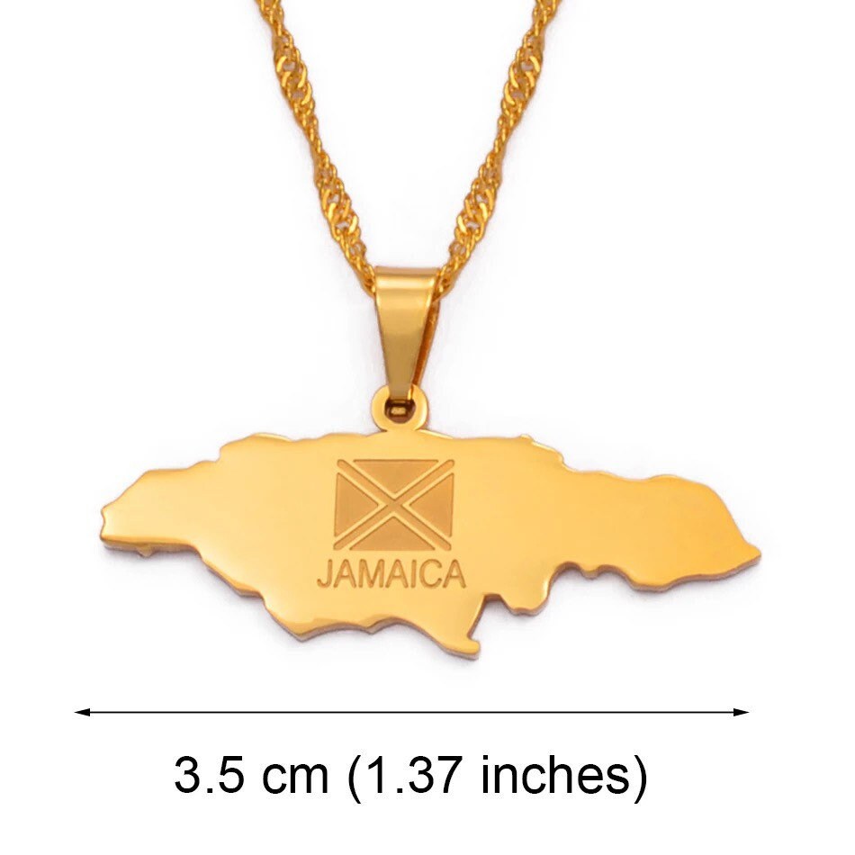 Jamaica Necklace Jamaica Pendant Jamaica Jewelry Jamaica Etsy UK