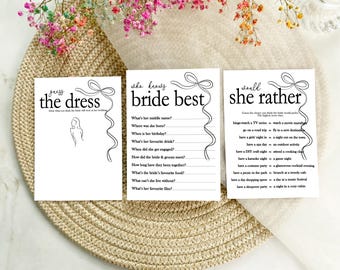 Hen Do Party Games Bundle, Tie the Knot, Bridal Bingo, Advice, Guess ...