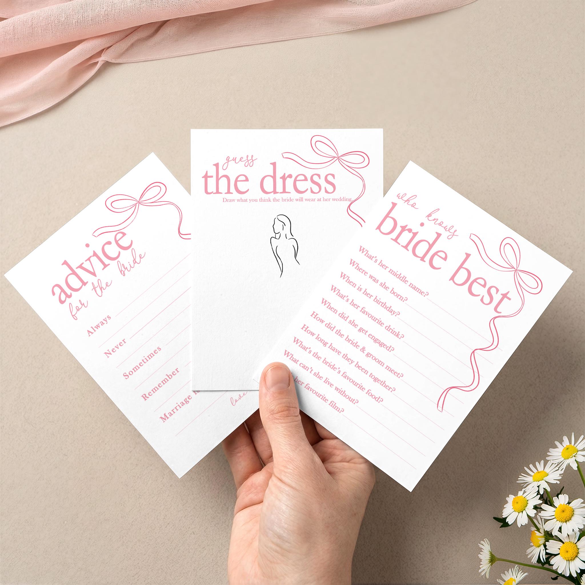 Hen Do Party Games Bundle, Tie the Knot, Bridal Bingo, Advice, Guess ...