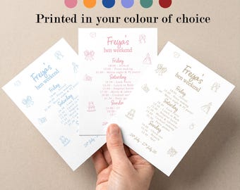 Hen Do Party Itinerary: Bachelorette, Girls Weekend, Hen Goody Bag, Whimsical