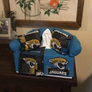 Jacksonville Jaguars handmade/sewn tissue box cover