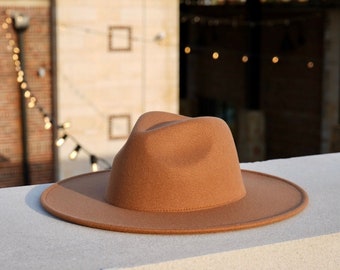 Tan Fedora, Womens Fedora, Mens Fedora, Unisex Fedora, Wide Brim, Summer Hat, Spring Hat, Beach Hat, Fall Hat, Womens Hats, Fedora