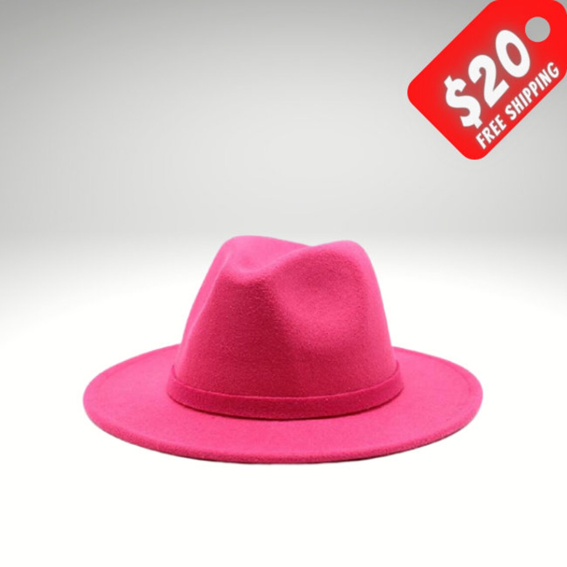 Pink Fedora Women's Fedora Men's Fedora Wide Brim Etsy