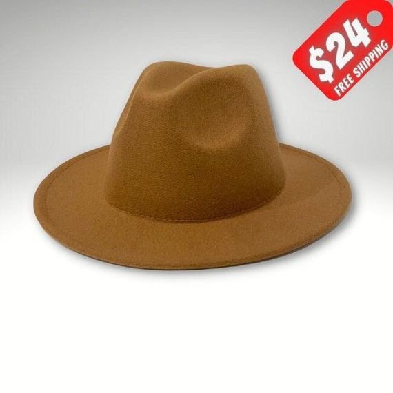 Tan Fedora, Khaki Fedora, Hats for Women, Hats for Men, Summer Hats, Fall Hats, Boho Hat, Wide Brim, Fedora Hats, Sun Hat, Guys Hats