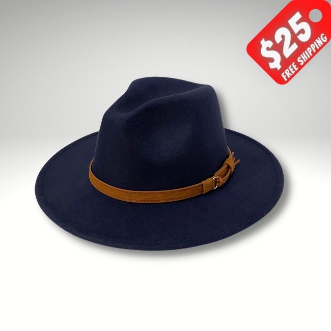 Blue Fedora Hats for Women Hats for Men Mens Fedoras Etsy