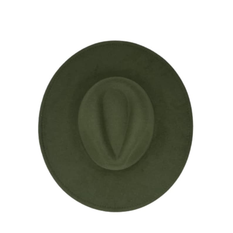 Olive Green Fedora Womens Fedora Mens Fedora Green Color Etsy