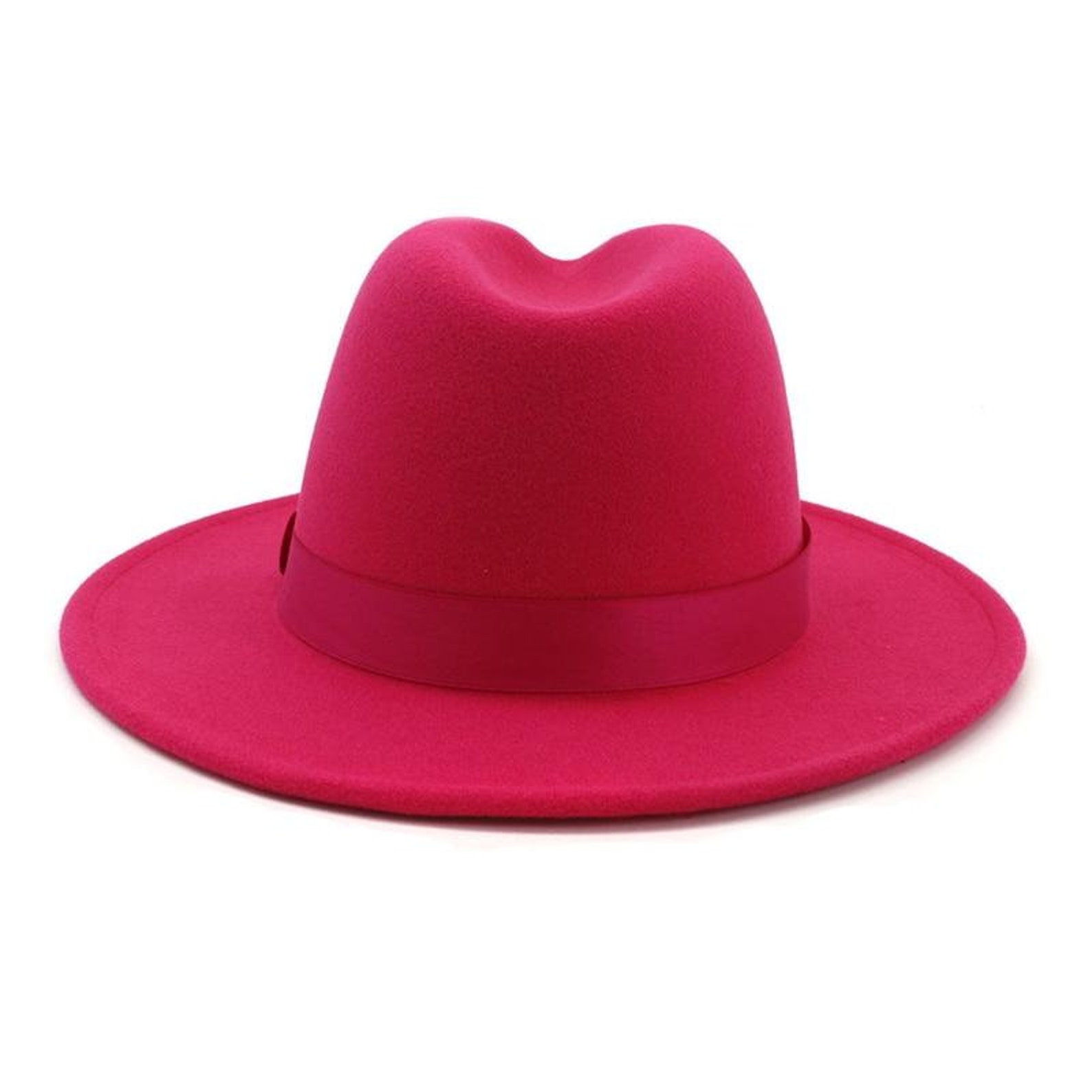 Pink Fedora Women's Fedora Men's Fedora Wide Brim Etsy