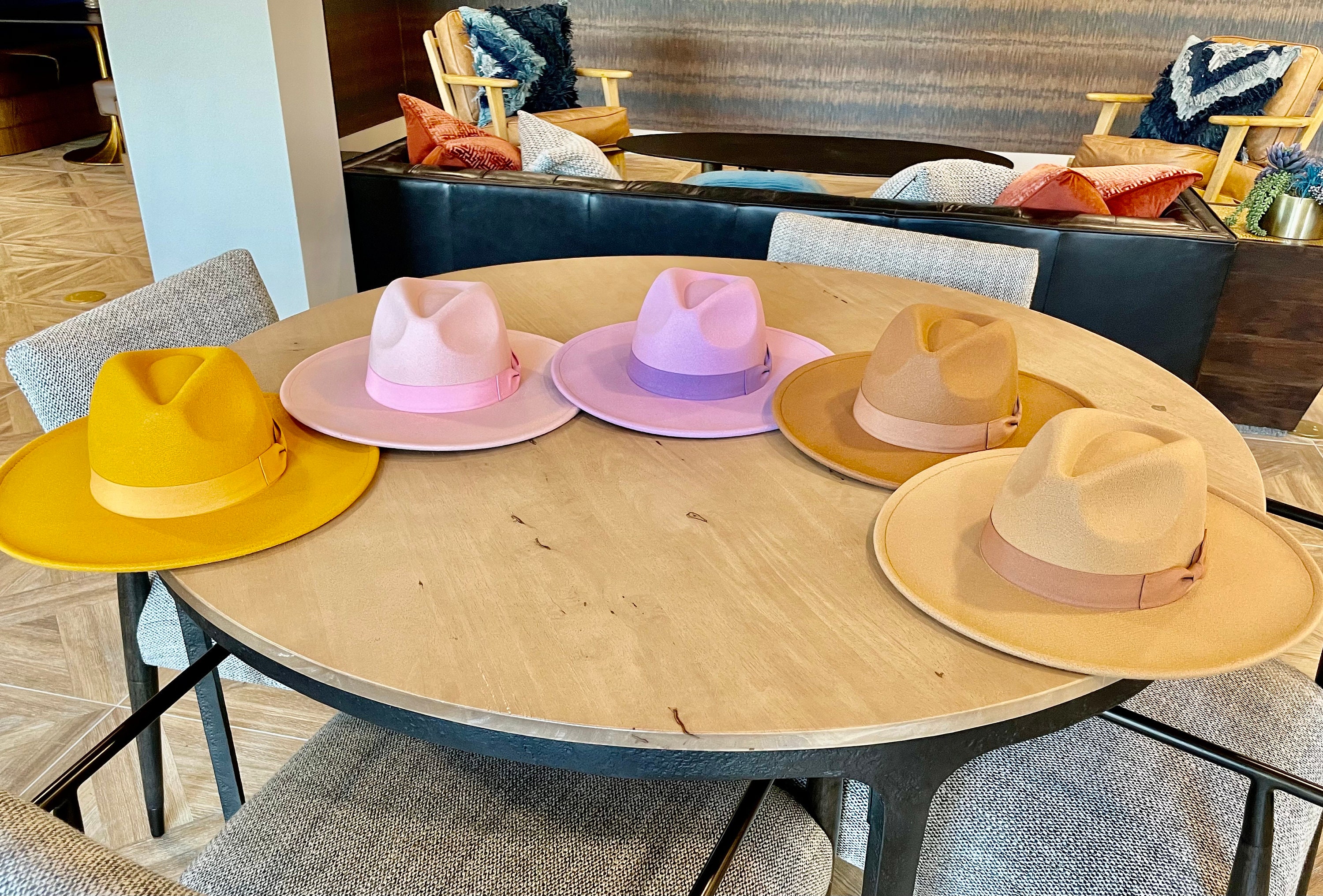 Fedoras Wide Brim Hat Summer Hat Womens Hat Womens Fedora Etsy