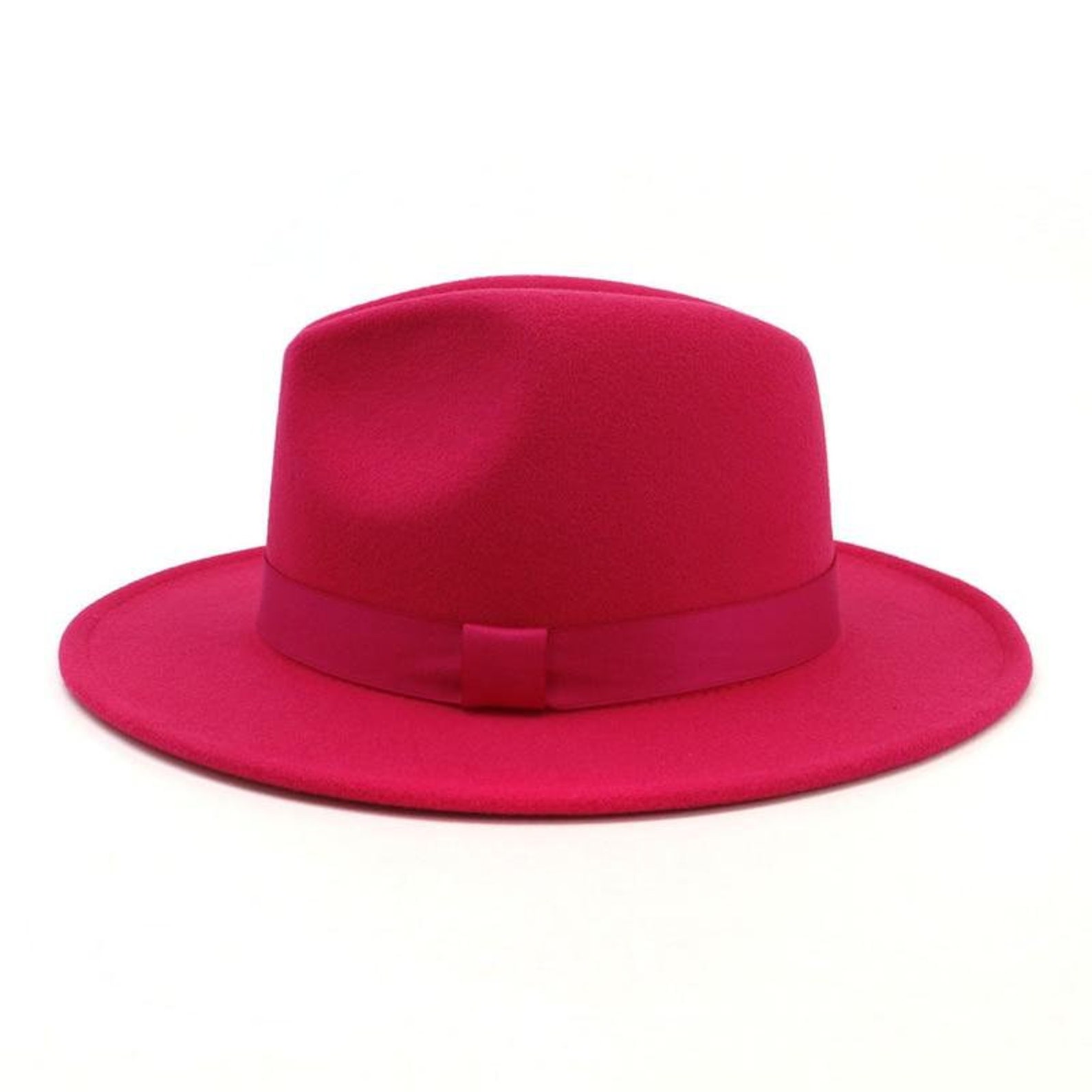 Pink Fedora Women's Fedora Men's Fedora Wide Brim Etsy