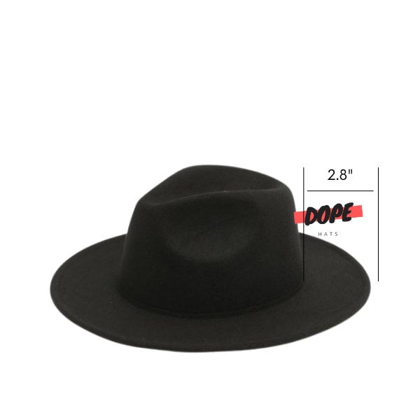 Black Fedora Womens Fedora Mens Fedora Wide Brim Hat Etsy