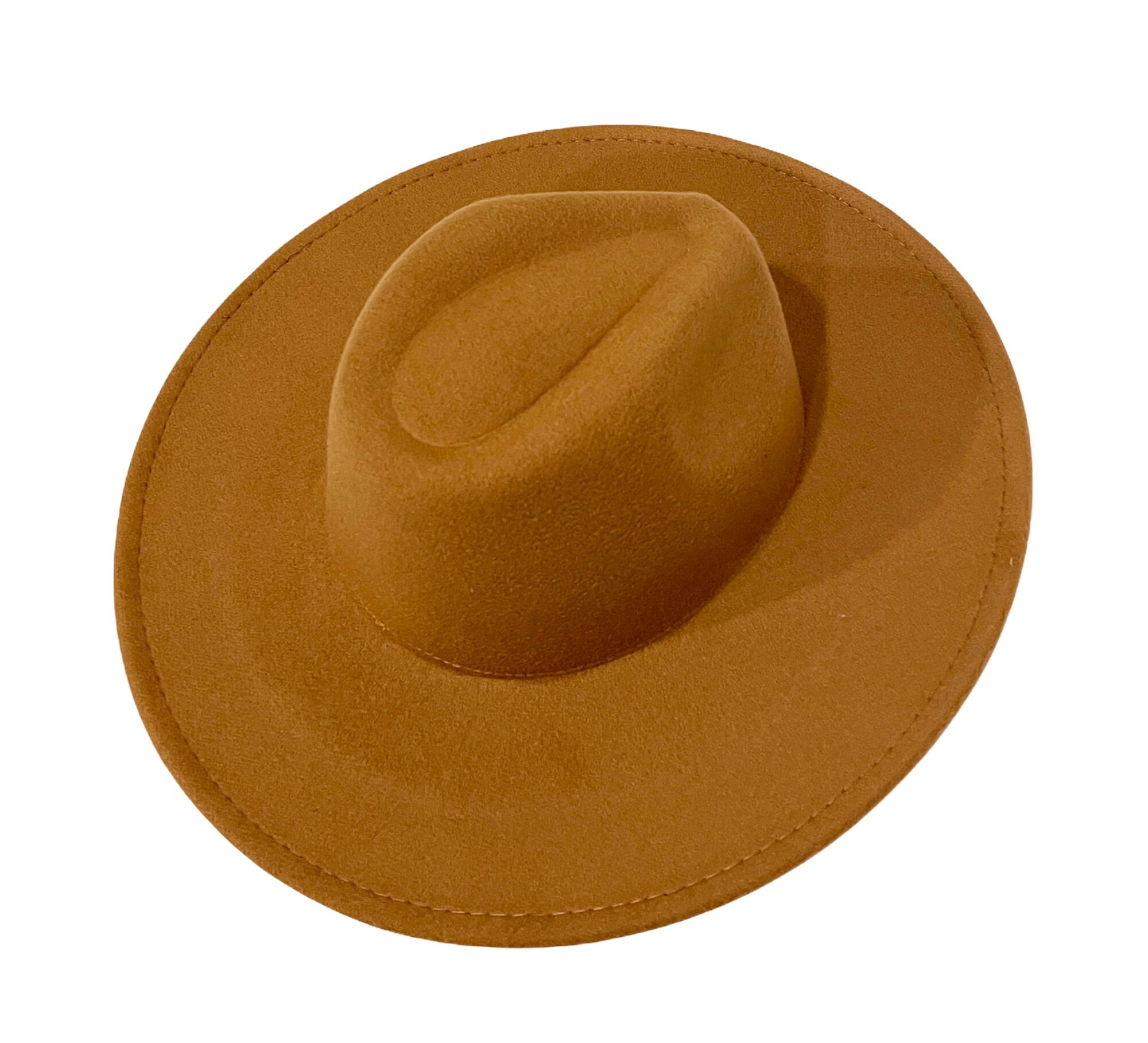 Tan Fedora Womens Fedora Mens Fedora Unisex Fedora Wide Etsy